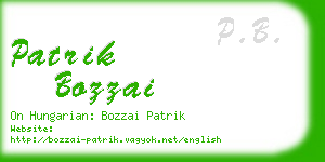 patrik bozzai business card
